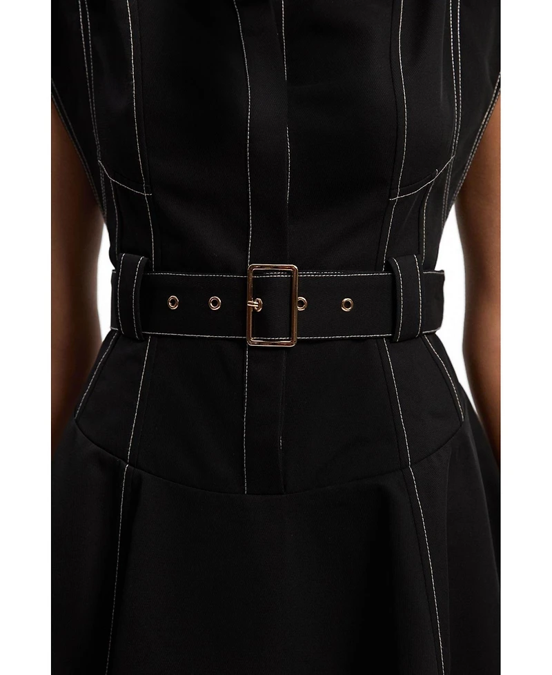 Karen Millen women's High Neck Mini Dress