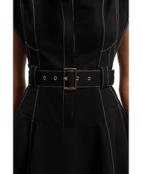Karen Millen women's High Neck Mini Dress