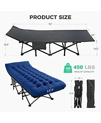 Aofar 28" Camping Cot Folding Portable Mattress Carry Bag