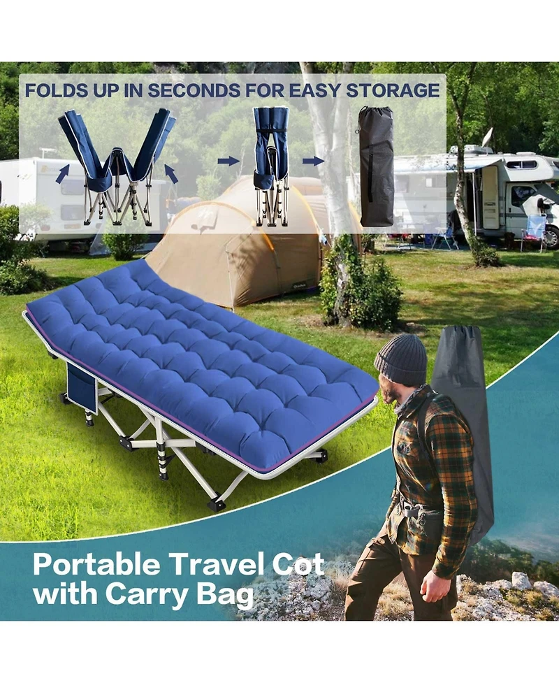 Aofar 2 Pack Camping Bed Folding Mattress Carry Bag Adults Guest Outdoor Indoor Home