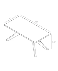 Sunset Living Furniture Cross Leg Rectangular Coffee Table