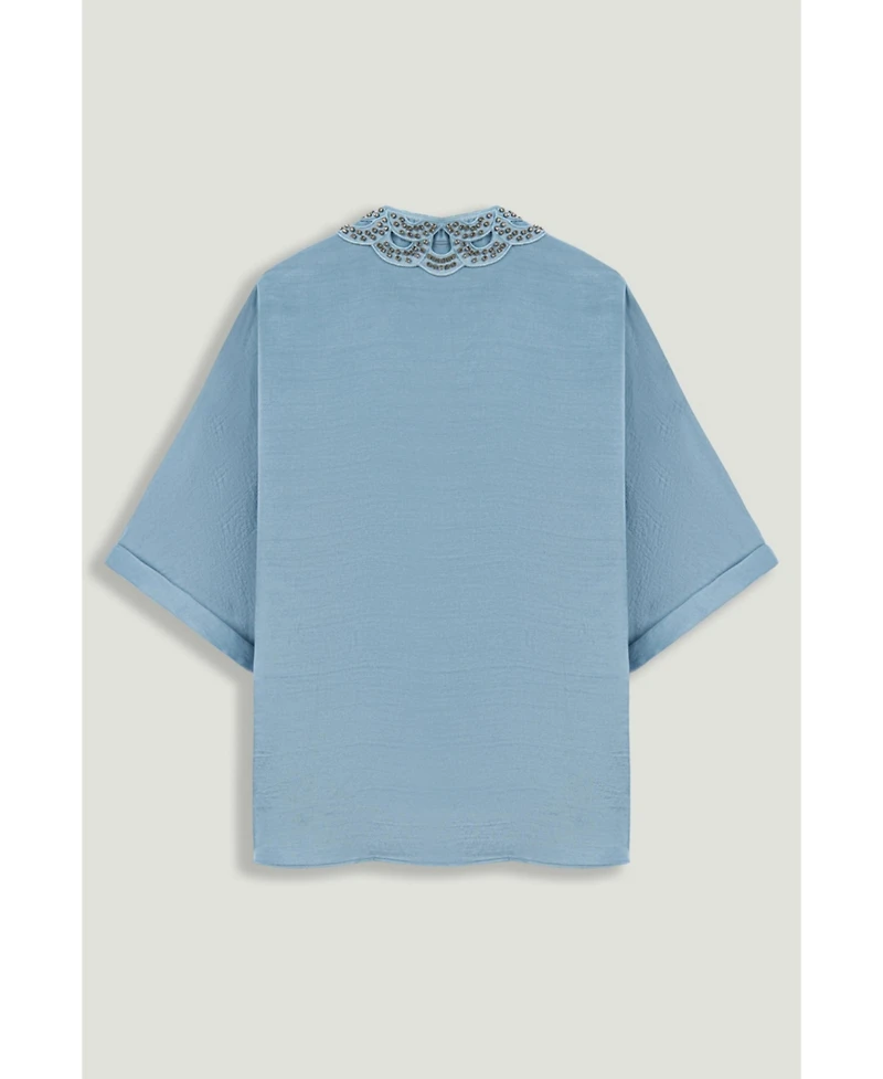 Nocturne Women's Accessory Collar Detail Shirt