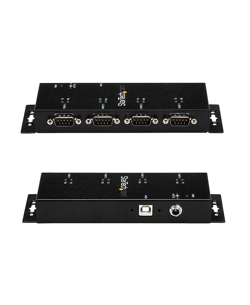 StarTech.com 4 Port Wall Mountable Usb to DB9 RS232 Serial Adapter Hub