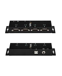 StarTech.com 4 Port Wall Mountable Usb to DB9 RS232 Serial Adapter Hub