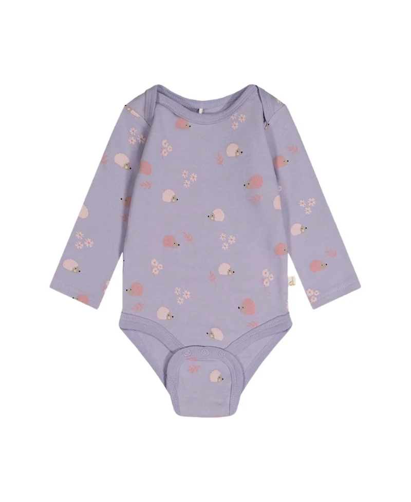 Deux par Baby Girls 3M To 24M Cotton Onesie Hedgehog Print