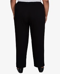 Alfred Dunner Plus Travel Advisory Crinkle Texture Ankle Pants