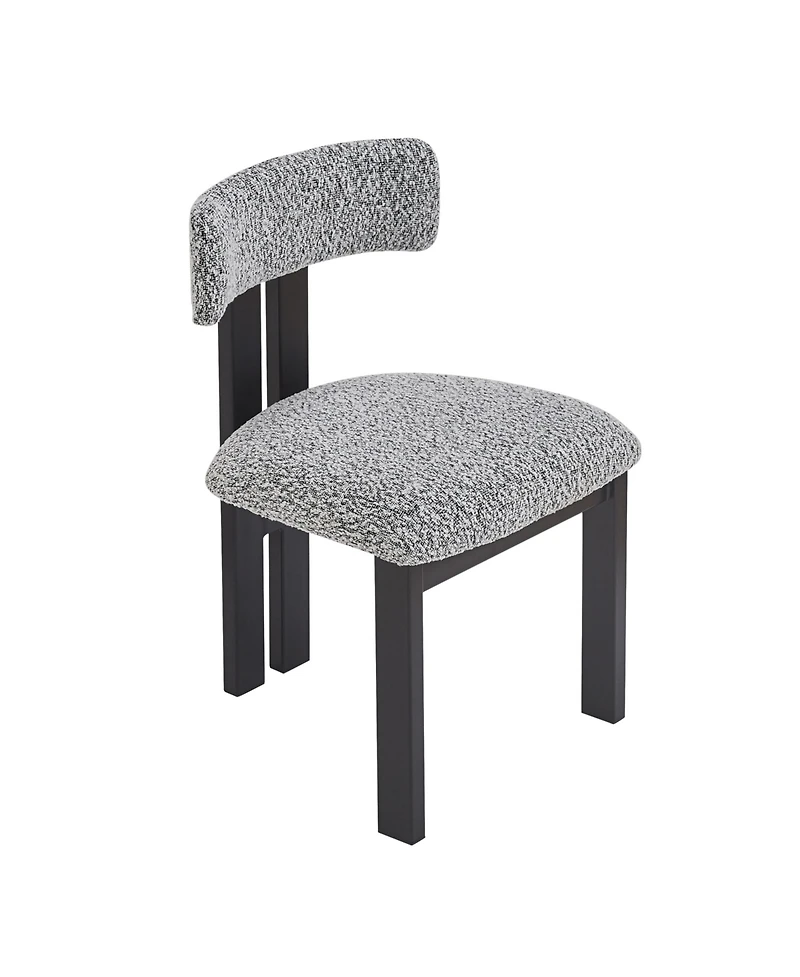 Boyel Living 2-Piece Modern Armless Dining Chairs, Metal Legs, Minimalist Kitchen Chairs