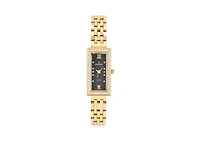 Peugeot Women's 35x20mm Black Crystal Bezel Watch with Stainless Steel Bracelet