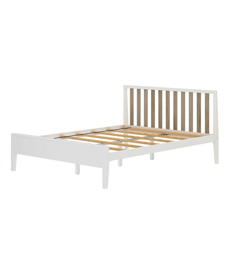 Sunset Living Furniture Scandinavian Queen-Size Bed with Slatted Headboard