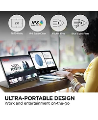 ViewSonic VG1656-2K 16" 16:10 Wqxga Portable Usb-c Ips Led Monitor
