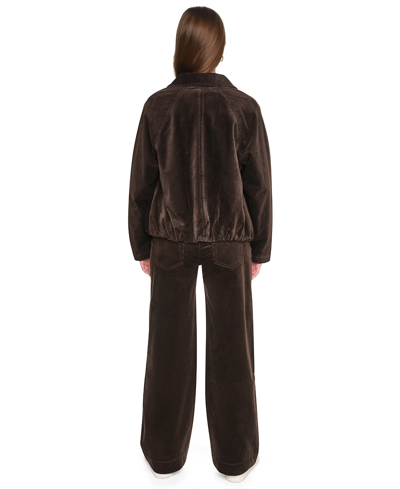Dkny Jeans Petite Modern-Fit Snap-Front Cotton-Blend Jacket