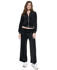 Dkny Jeans Petite Velour Wide-Leg Pull-On Pants