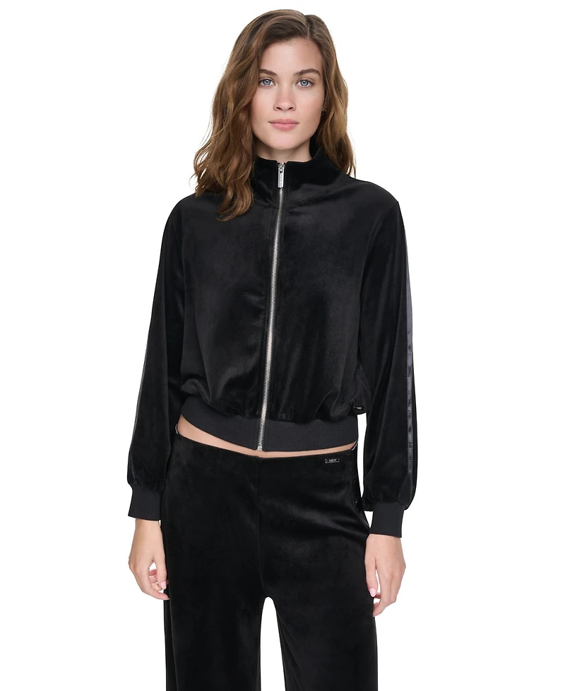 Dkny Jeans Petite Mock-Neck Zip-Front Jacket