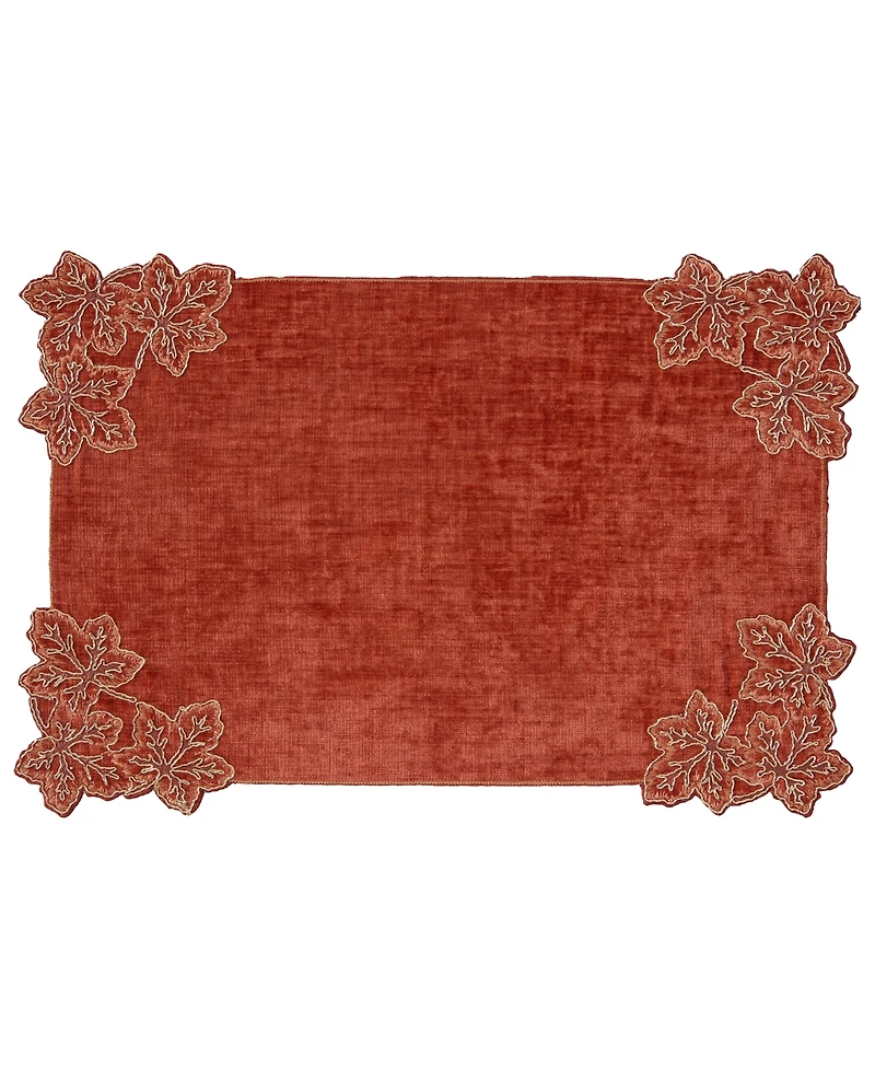 Lenox Lurex Leaves Velvet Rectangular Placemat, 13" x 19"
