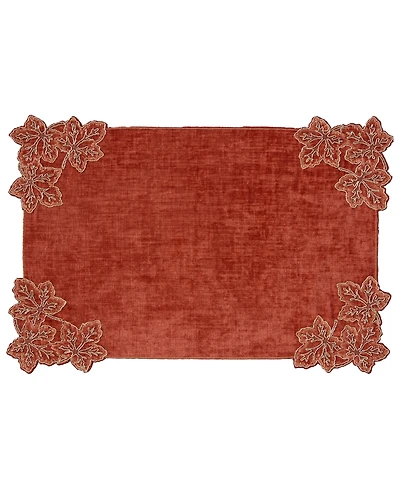 Lenox Lurex Leaves Velvet Rectangular Placemat, 13" x 19"