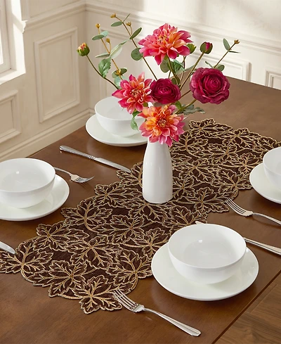 Lenox Lurex Leaves Velvet Centerpiece, 14" x 36"