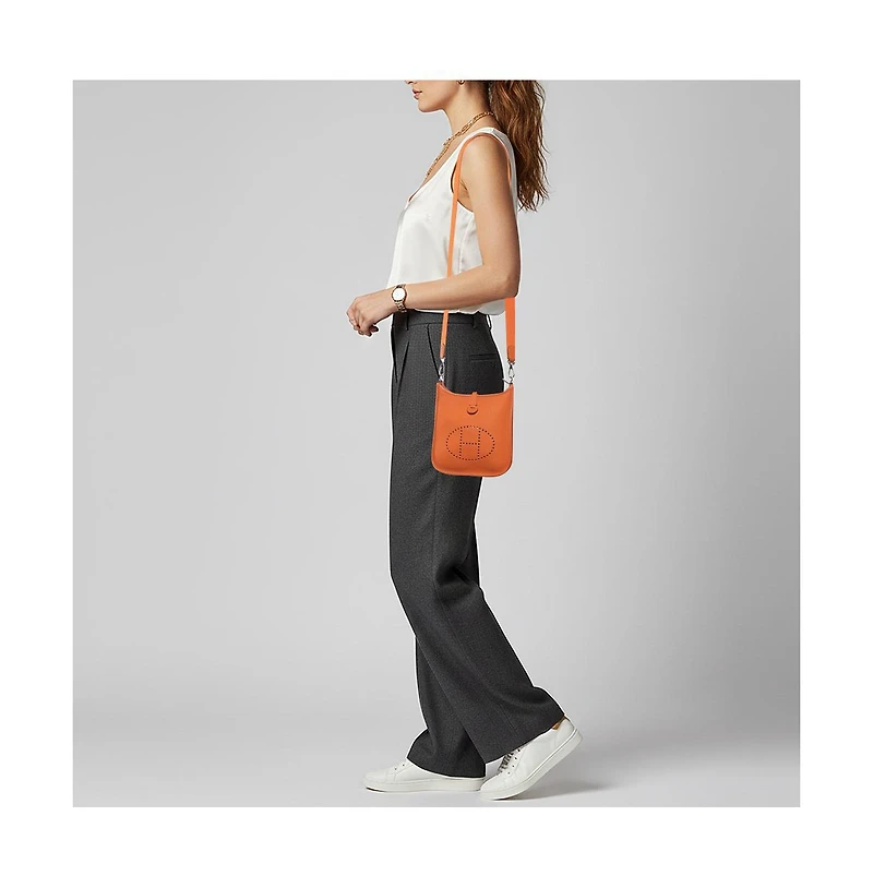 Pre-Owned HERMES Taurillon Clemence Leather Crossbody Bag