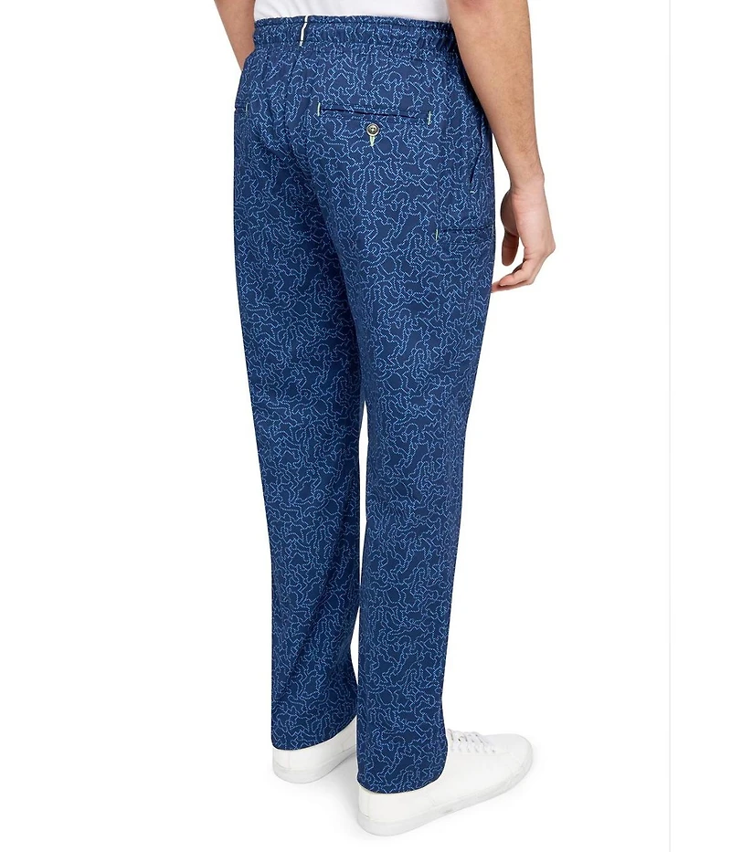 Society of Threads Men's Regular Fit Dot Textured Print Drawstring Pants