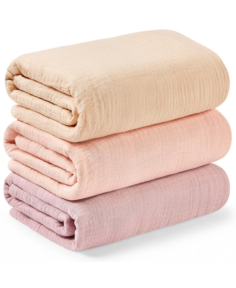 KeaBabies 3-Pack Lyra Muslin Swaddle Blankets for Newborns, Large Cotton Nursery Baby Blankets, Soft & Breathable