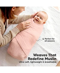 KeaBabies 3-Pack Lyra Muslin Swaddle Blankets for Newborns, Large Cotton Nursery Baby Blankets, Soft & Breathable