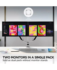 ViewSonic VP2468a_H2 24" Full Hd Ips Pantone Validated Usb-c Docking Computer Monitor, 2-Pack