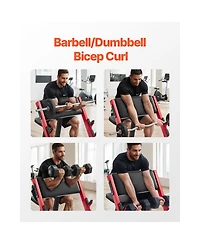 Vevor Preacher Curl Bench Adjustable Home Gym Biceps Machine Barbell Equipment