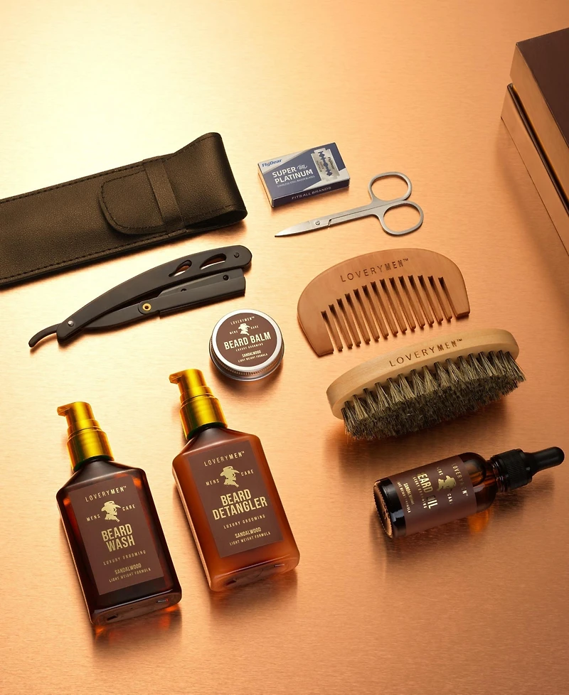 Lovery Men Beard Care Gift Set - 13piece Grooming Gift Set