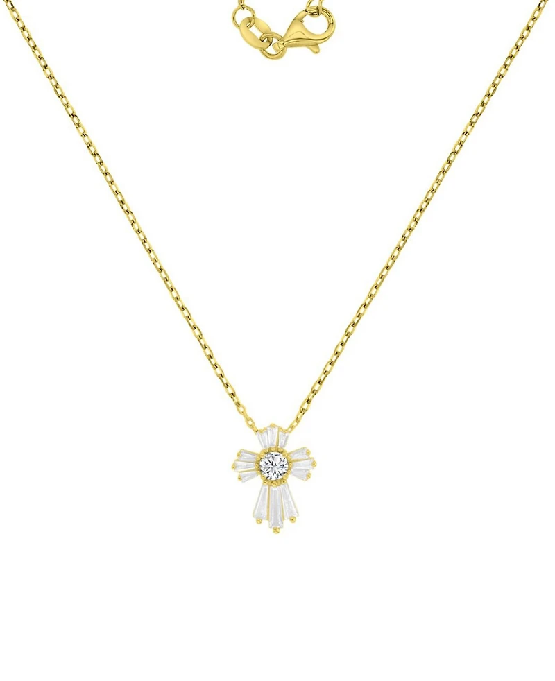 Macy's 14k Gold-Plated Mini Crystal Charm Necklace