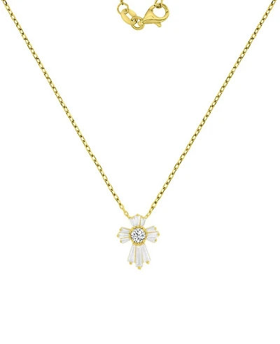 Macy's 14k Gold-Plated Mini Crystal Charm Necklace