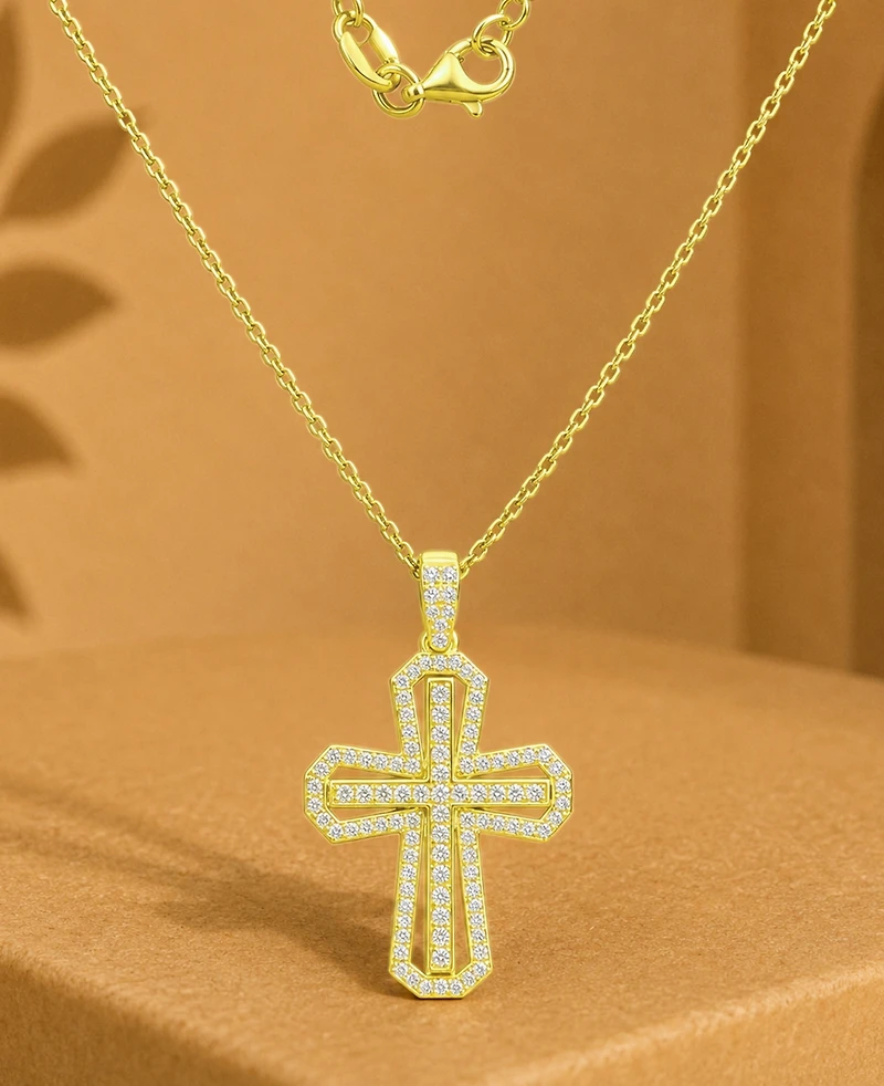 Macy's 14k Gold-Plated Daily Wear Cross Necklace