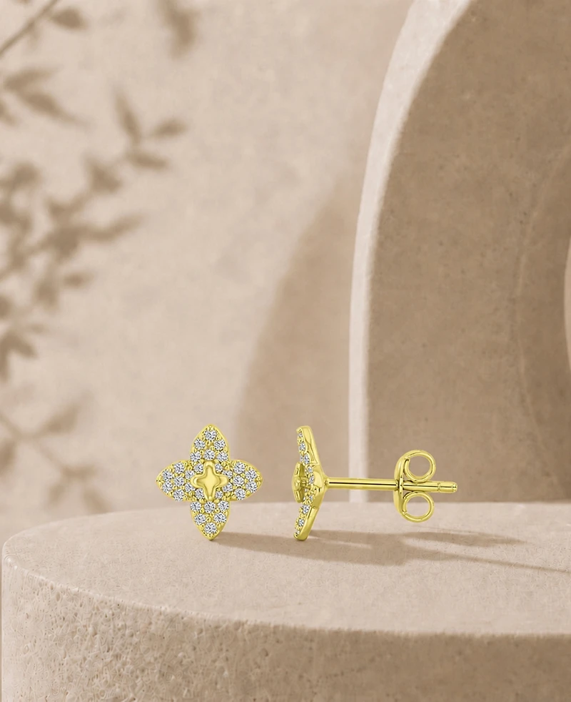 Macy's 14k Gold-Plated Dainty Flower Stud Earrings