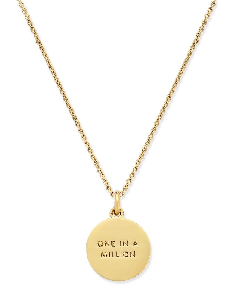 Kate Spade New York 12k Gold-Plated Initials Pendant Necklace, 17" + 3" Extender