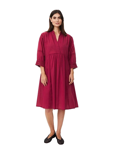 Masai Copenhagen Women's Manaleira V-Neck Tiered 3/4-Sleeve Tunic Dress