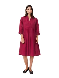 Masai Copenhagen Women's Manaleira V-Neck Tiered 3/4-Sleeve Tunic Dress