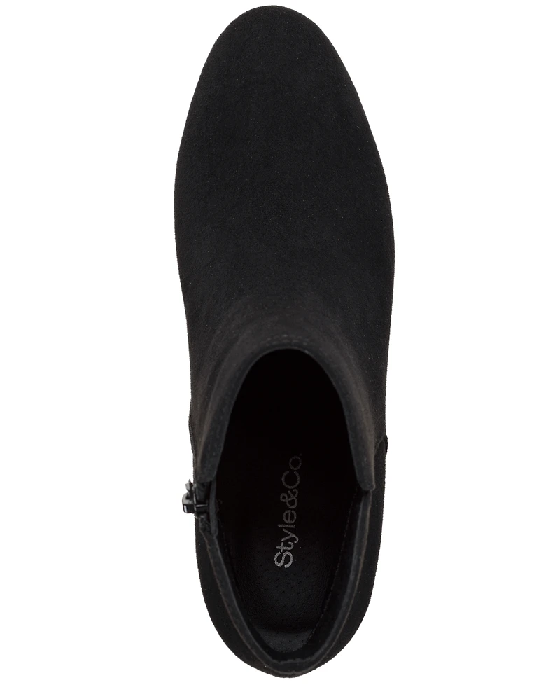 Style & Co Women's Portiaa Round Toe Wedge Dress Booties, Macy's Exclusive