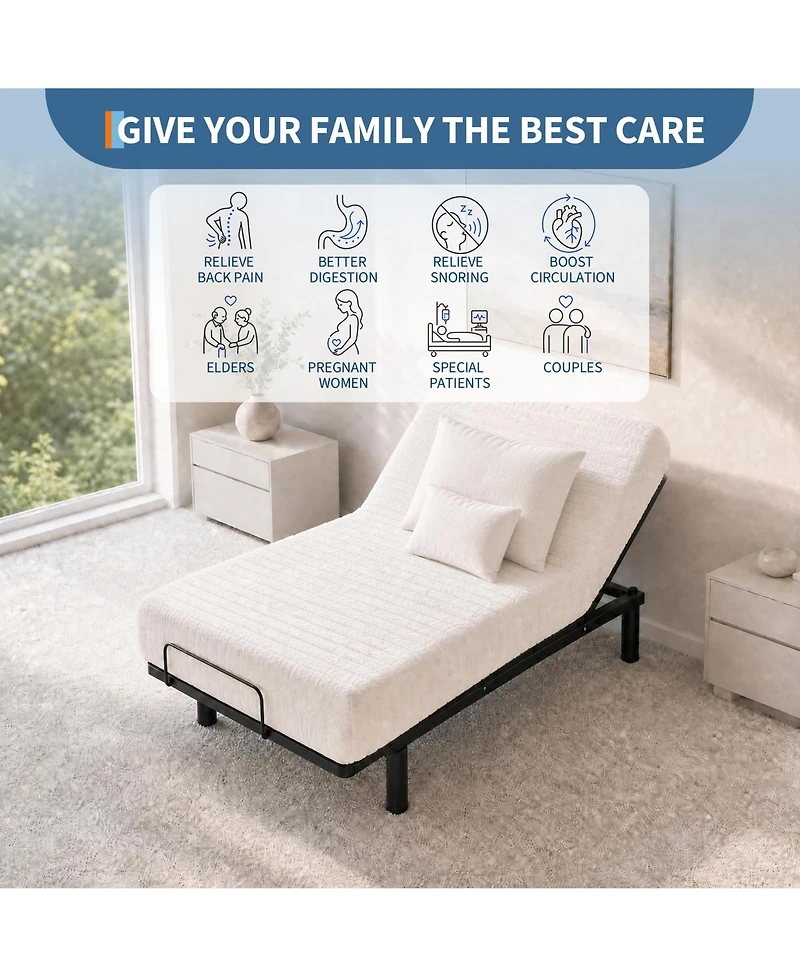 homfan Foldable Metal Platform Bed Frame