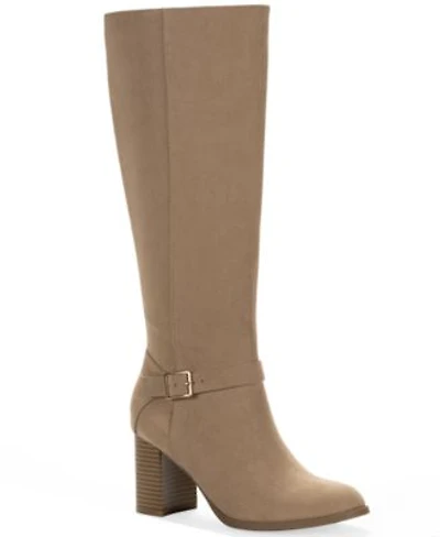 Style Co Womens Ruthh Round Toe Buckle Detail Dress Boots Macys Exclusive