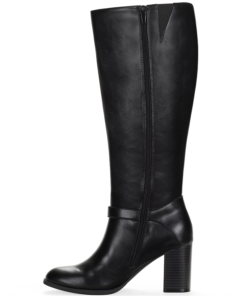 Style & Co Women's Ruthh Round Toe Buckle Detail Dress Boots, Macy's Exclusive