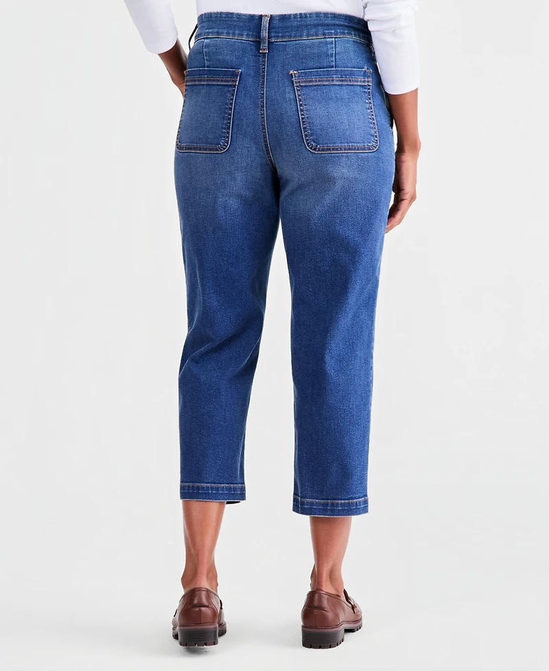 Style & Co Women's High-Rise Pull-On Utility Ankle Jeans, Macy's Exclusive