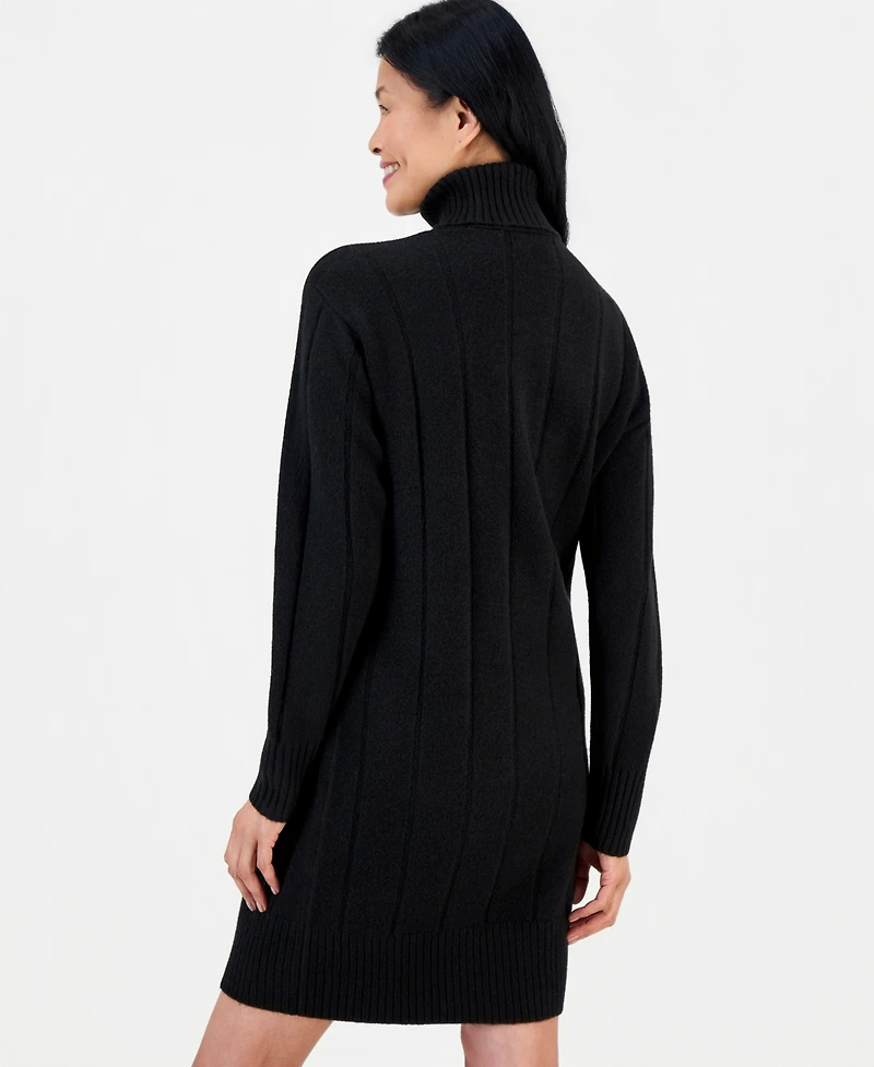 Style & Co Petite Luxsoft Turtleneck Long-Sleeve Sweater Dress, Macy's Exclusive