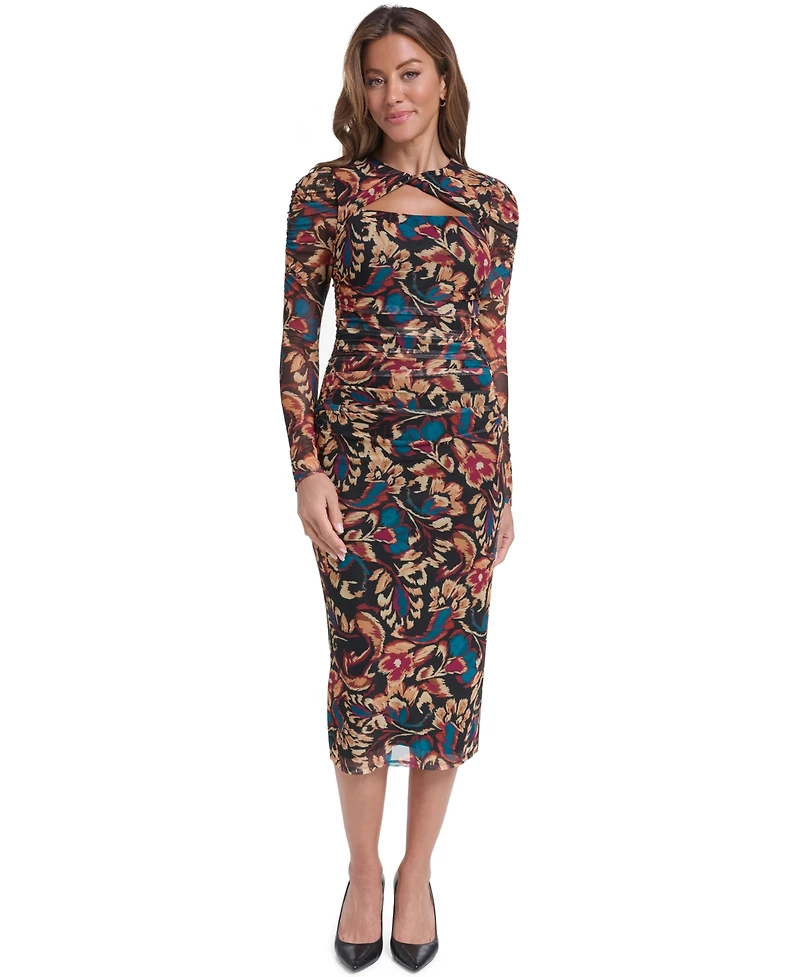 Vince Camuto Women's Scoop-Neck Mesh Dress