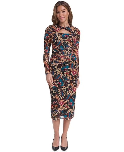 Vince Camuto Women's Scoop-Neck Mesh Dress