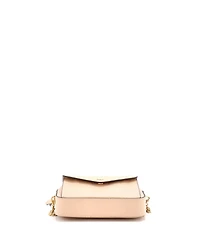 Pre-Owned Gucci Super Mini Front Pocket Chain Shoulder Bag Jumbo Gg Embossed Leather