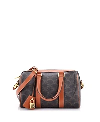 Pre-Owned Celine Medium Boston Bag Triomphe Coated Canvas