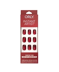 Orly Crawfords Wine Cat Eye Instant Artist Short Soft Square Press-On Nail Set