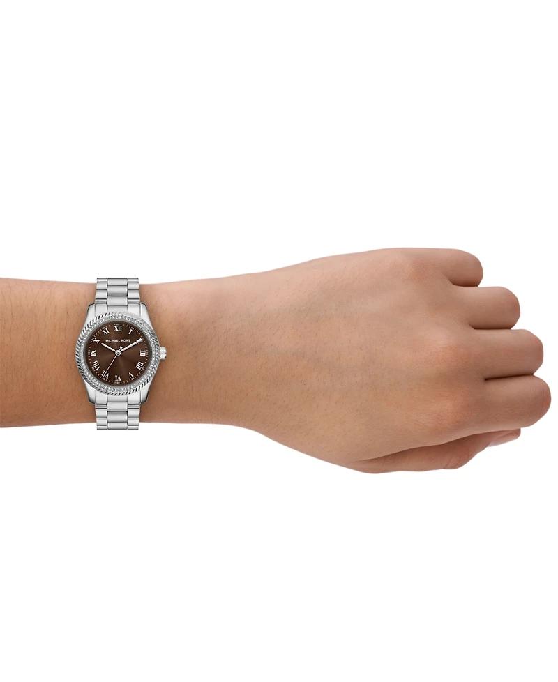Michael Michael Kors Women's Lexington Three-Hand Stainless Steel Watch 33mm