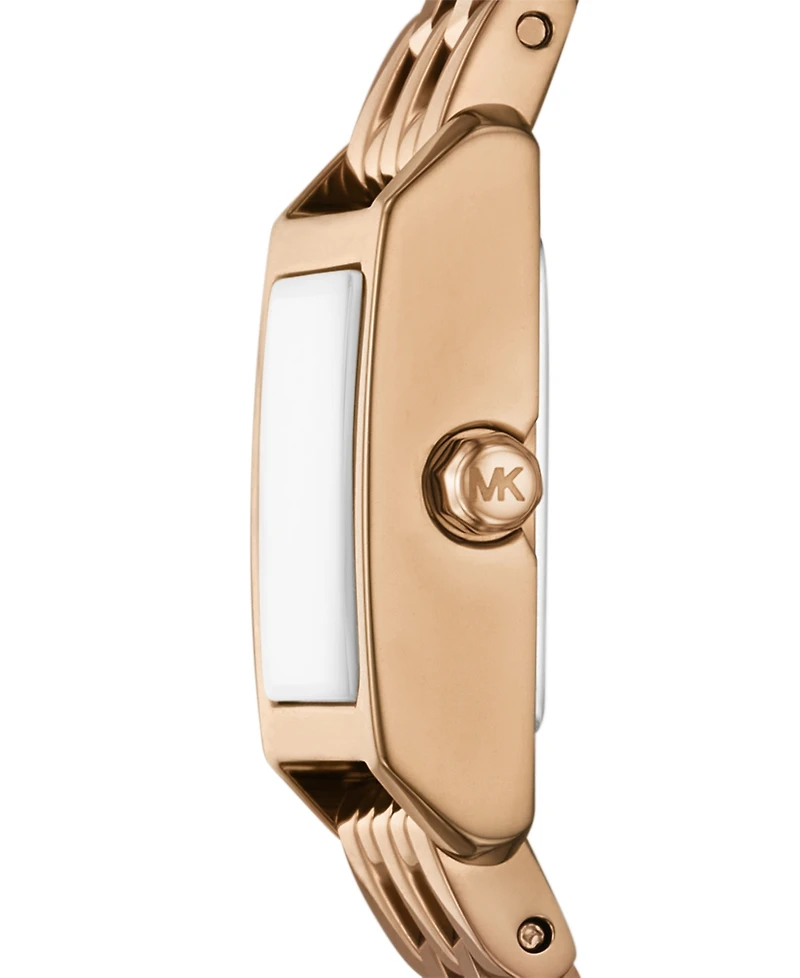Michael Michael Kors Women's Georgie Two-Hand Beige Gold-Tone Stainless Steel Watch 19mm