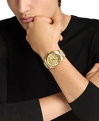 Michael Michael Kors Men's Lexington Chronograph Gold-Tone Stainless Steel Watch 44mm