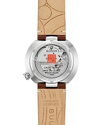 Bulova Men's Limited Edition Automatic Frank Lloyd Wright David and Gladys Wright House Brown Leather Strap Watch 38mm