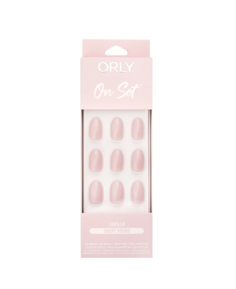 Orly Lovella On Set Short Round Press-On Nail Set